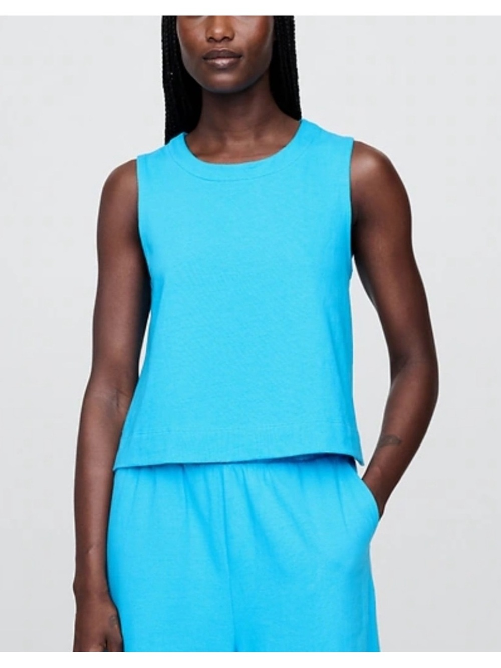 GAP Bright Blue 100% Cotton Sleeveless Tank